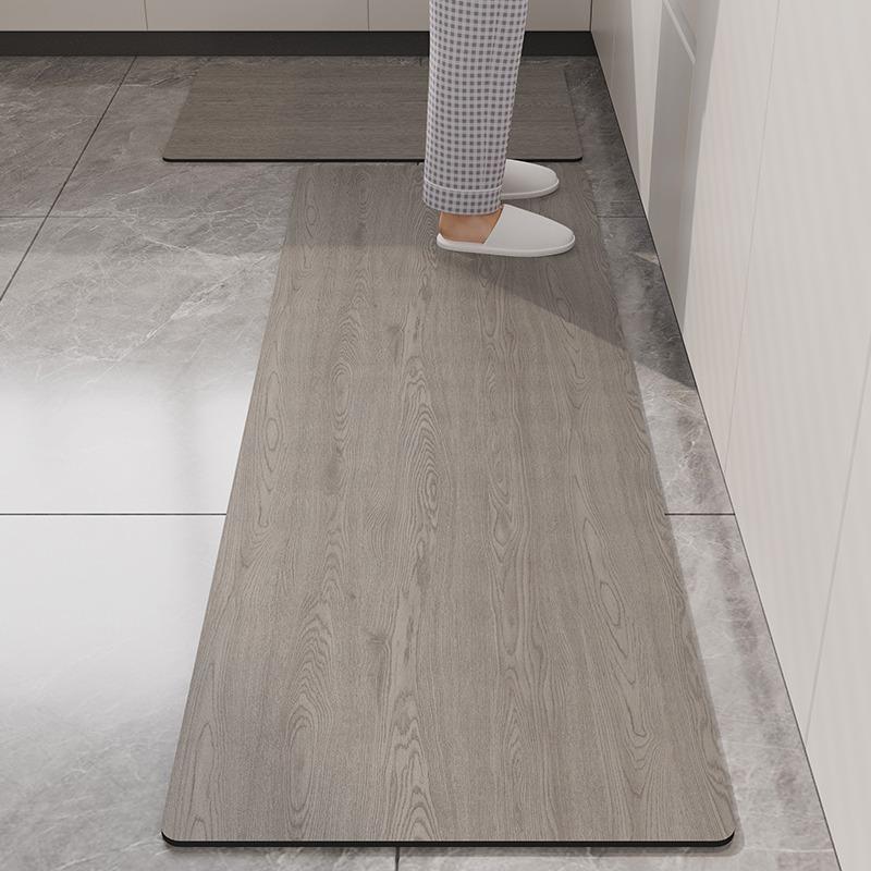 Kitchen Carpet Waterproof Non-Slip Pvc Floor Mat Imitation Wood Grain Wash-Free Leather Rug Long Size Home Decoration Foot Mats