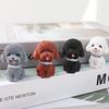 Resin Teddy Dog Figurine Animal Model Home Decor Miniature Garden Decoration Ornament Mini Dolls Children Desktop Model