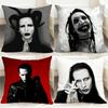 M-Marilyn M-Manson Cushion Cover Comfortable Reversible Pillow Cover Ideal for Car Sofa Bedroom & Beyond
