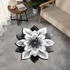 Floral Plush Floor Mat 3D Visual Flower Shaped Floor Rug Mat for Bathroom Quick-Drying Non-Slip Absorbent