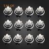 12x Wedding Bridal Hair Pins Crystal Stone Twists Coil Flower Swirl Spiral Hairpins Hairs Trinket