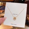 Niche design sense does not fade clavicle chain new fashion simple neck chain Japanese and Korean all-match light luxury titanium steel necklace women
