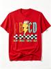 Kindergarten Rocks Pencil Lightning Teachers Rock Unisexs ABCD TShirt for Kids Soft Fabric Breathable Comfortable Short Sleeve