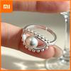 BF CLUB 925 Sterling Silver Ring For Women Jewelry Eye Ball Shape Open Vintage Handmade Ring Allergy For Party Birthday Gift