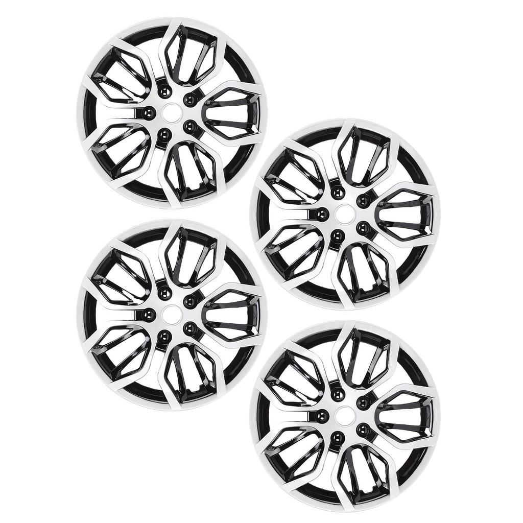 4 Pcs 14 Inch Hubcaps Full Protection Stylish Look Universal Fit R14 Wheel Rim Cover for Most Cars Truck SUV Silver