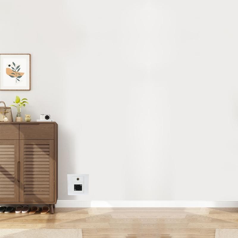 Durability PC Wall Mount Panel with XLR/Speakon/Speakon 1/4Inch Port Wall Plate Insert for Reliable Audios Connection