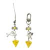 3D Cheese Keychain Pendant Cute Cartoon Heart Beaded Phone Charm Key Rings Hanging Decoration for Purse Bag Backpack