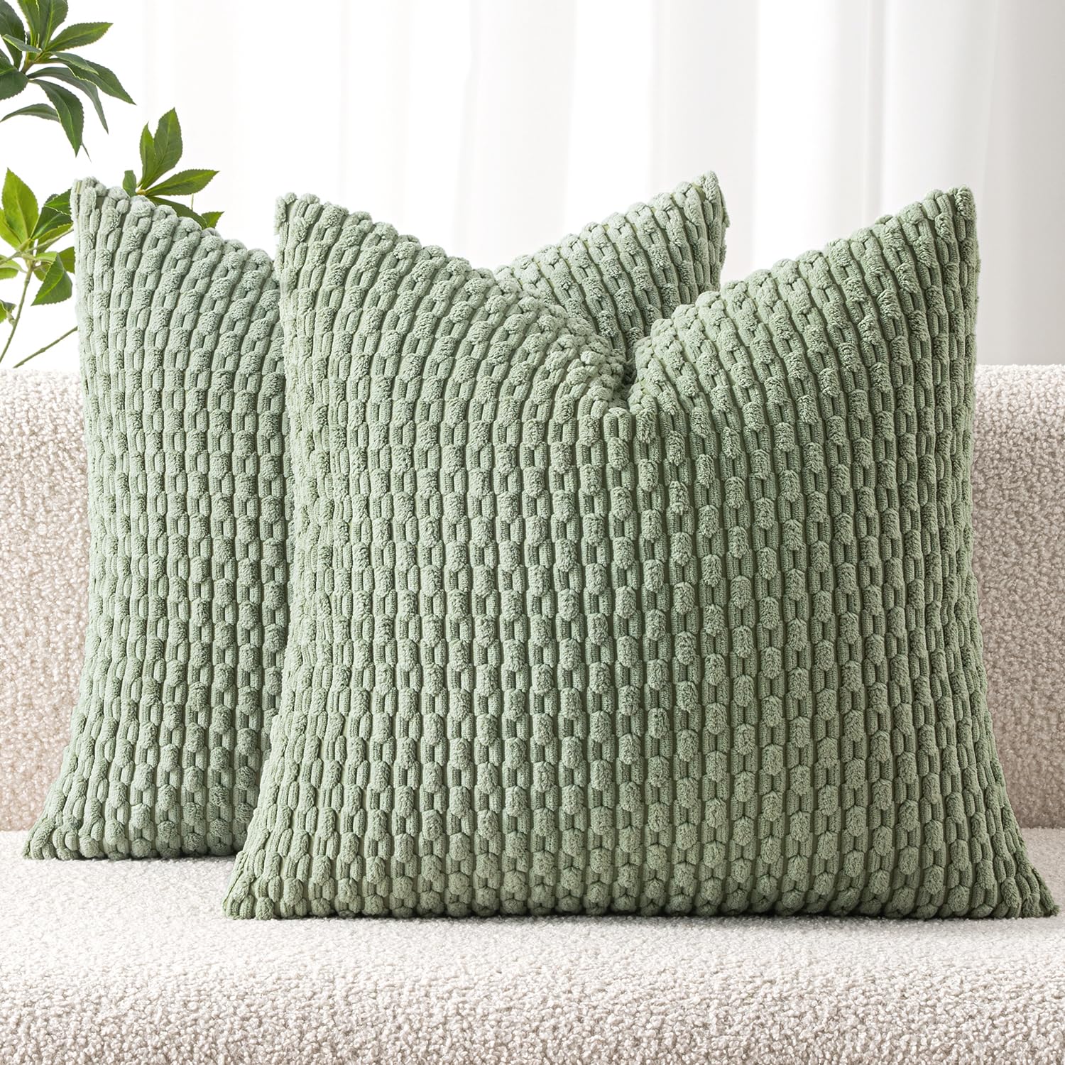 Neutrale Harmonie Mode Sierkussenhoezen Zacht Bank Decoratief 45x45CM Ribfluweel Kussenhoes voor Bank Woonkamer 40x40cm