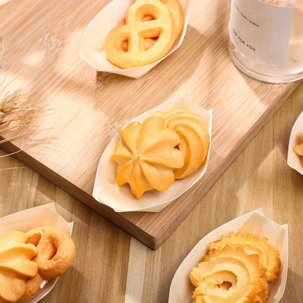 Amosfun Set of Wooden Sushi Sashimi Serving and Display Stands for and Perfect for Japanese Ryokan and Other Eating and Dining 100-Piece 3-Inch Boats,