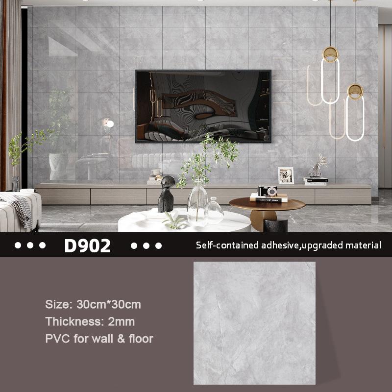 6/10/20Pcs Pvc Imitation Marble Floor Decals Self-Adhesive Wall Decals Water-Repellent Bathroom Living Room Moden Decor Decals