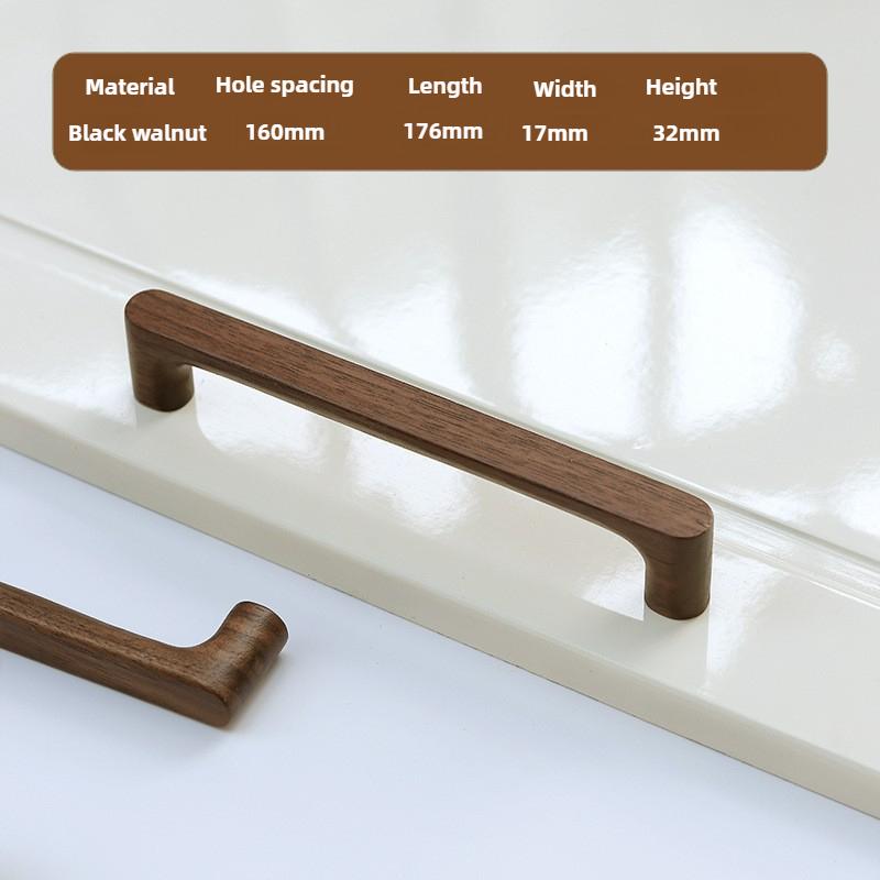 Solid Wooden Kitchen Door Dresser Wardrobe Knobs Cupboard Drawer Pull Cabinet Furniture Handle