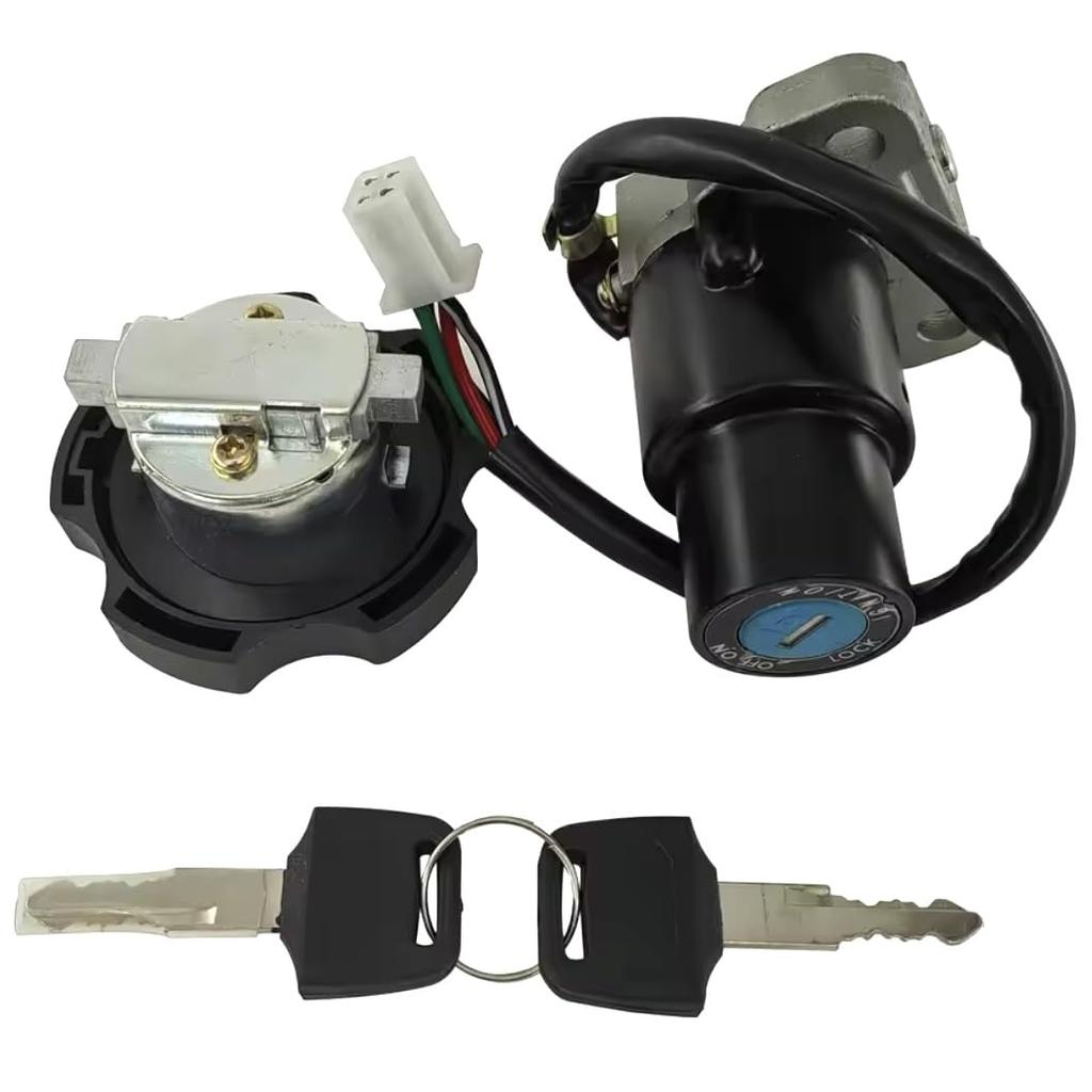 Yamaha Sero 225 TW225 DT200 Zestaw Cylinderka Stacyjki i Nakrętki Zbiornika Paliwa z Kluczykiem Stacyjka Zapłonowa Części Paliwowe Wymiana Naprawa Niestandardowa Produkt Oryginalny Kompatybilny