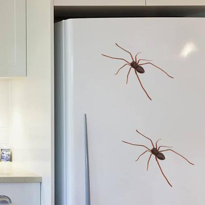 Spindel Kylskåpsmagnet, Realistisk Spindelmagnet, Söt Spindeldesign Dekoration Kylskåp, Avtagbara Magnetiska Klistermärken för Inomhus och Utomhus