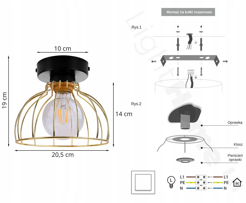 ELEGANT CEILING LAMP GOLDEN WIRE LAMP LED