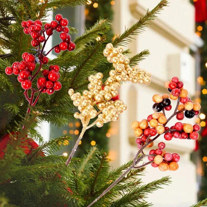 10pcs Artificial Berry Stems Christmas Berry Picks Decor Berries Branches