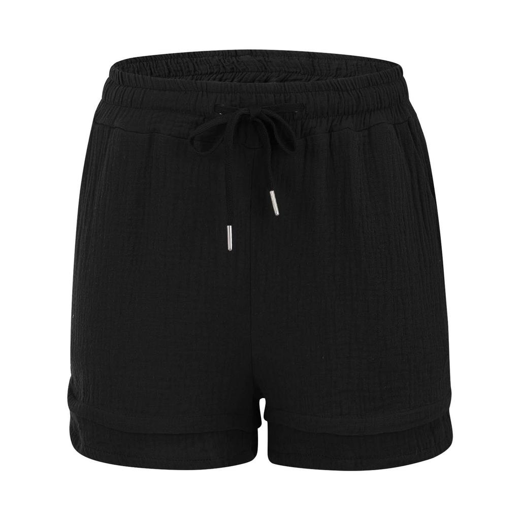 Women's Casual  Summer Elastic Beach Shorts  Solid Casual Shorts