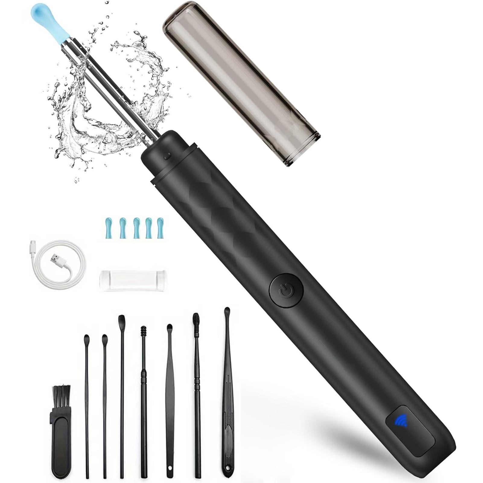 

Earwax Removal Tool Kit for IOS Phones Violet Ear Canal Cleaner with 1296P Camera 5 Ear Spoons чёрный