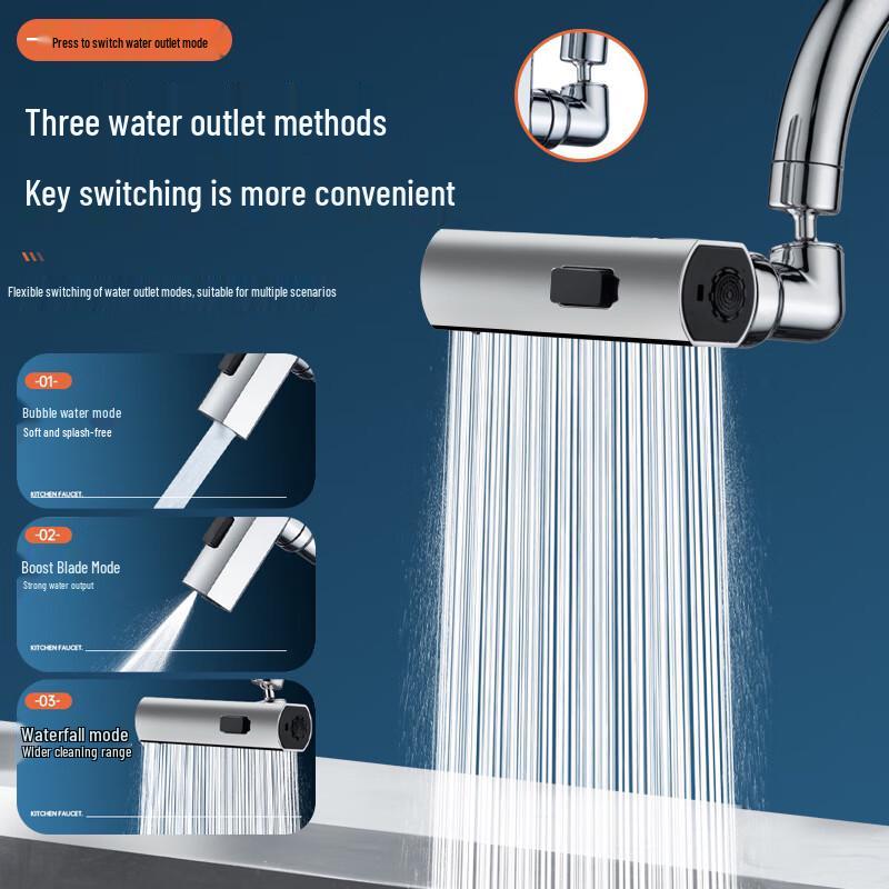 MDNG Kitchen Faucet with 3-Mode Universal Swivel Spray Head