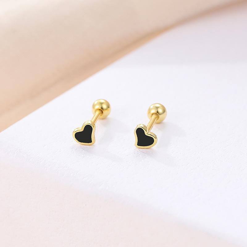 

Серьги-капли в форме сердца из серебра 925 пробы Banyan Tree с черной любовью ES2426 золотой