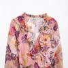 Women's European & American Style Floral Print Layered Mini Dress 