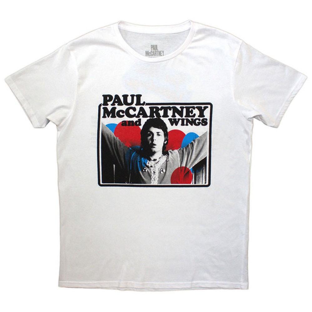 Paul Mccartney Unisex TShirt Photo Rose XLarge White S