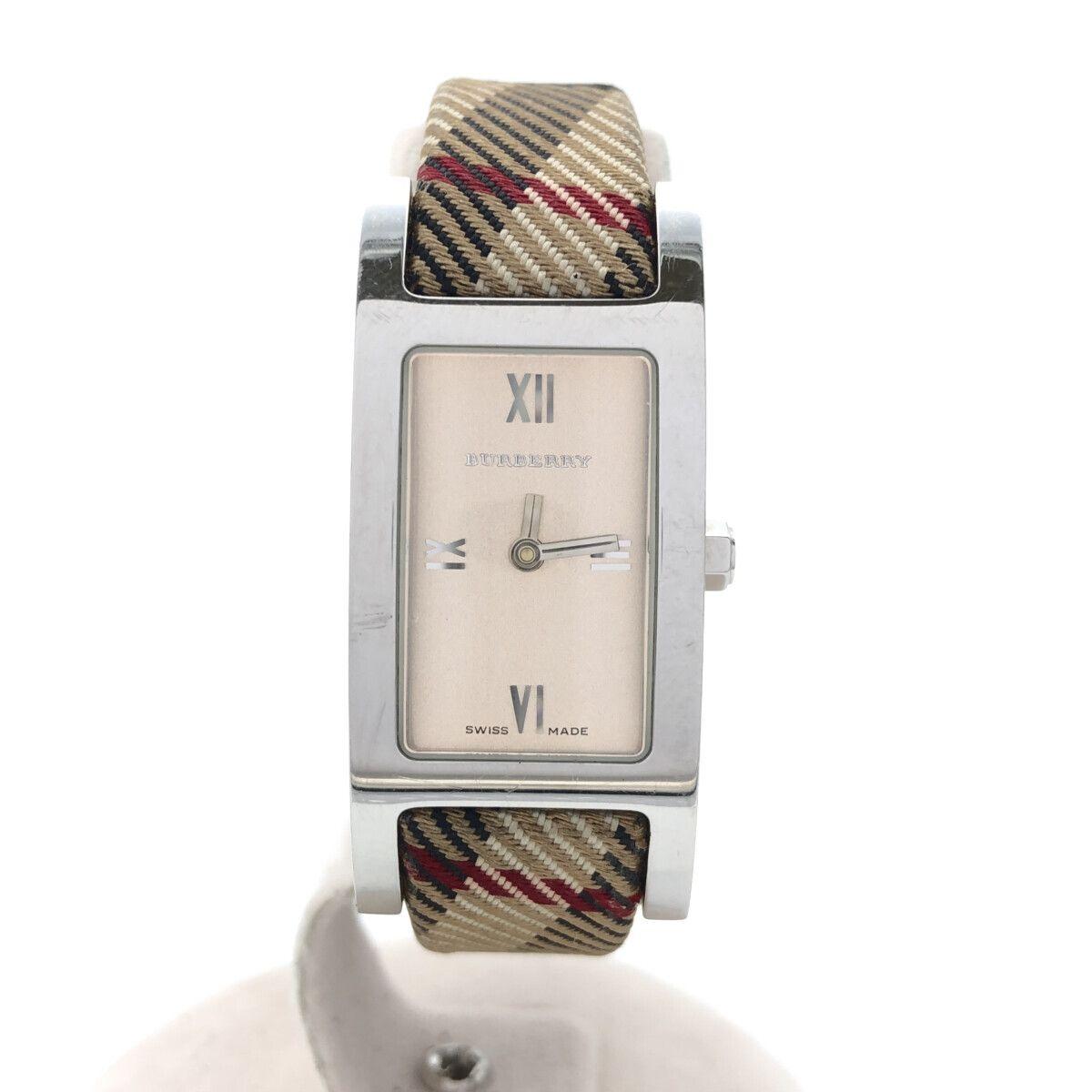 Used Working watch BURBERRY BU1510 Nova check pattern Champagne gold color dial 2026.5 Battery replaced J16