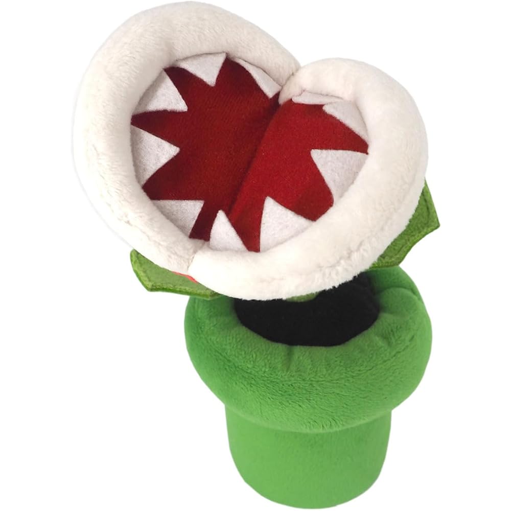 San-ei Super Mario All Star Collection Piranha Plant Plush Toy 10x10x23cm