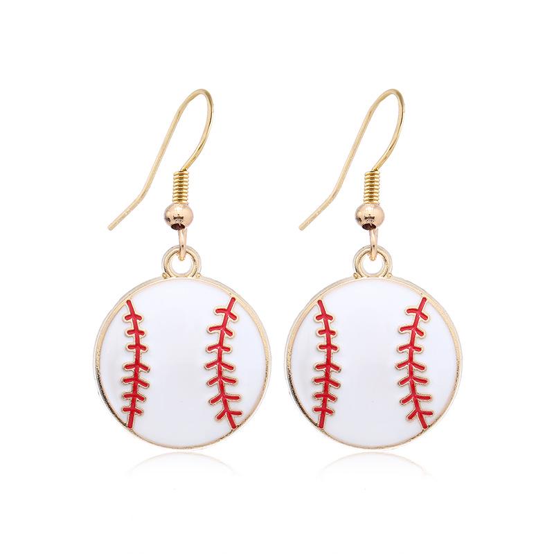 2023 Trendy Exaggerated Alloy Baseball Earrings