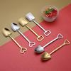 1Pc Spade Spoon Stainless Steel Creative Retro Dessert Spoon Watermelon Square Shovel Ice Cream Heart Shape Spoon Bottle Opener