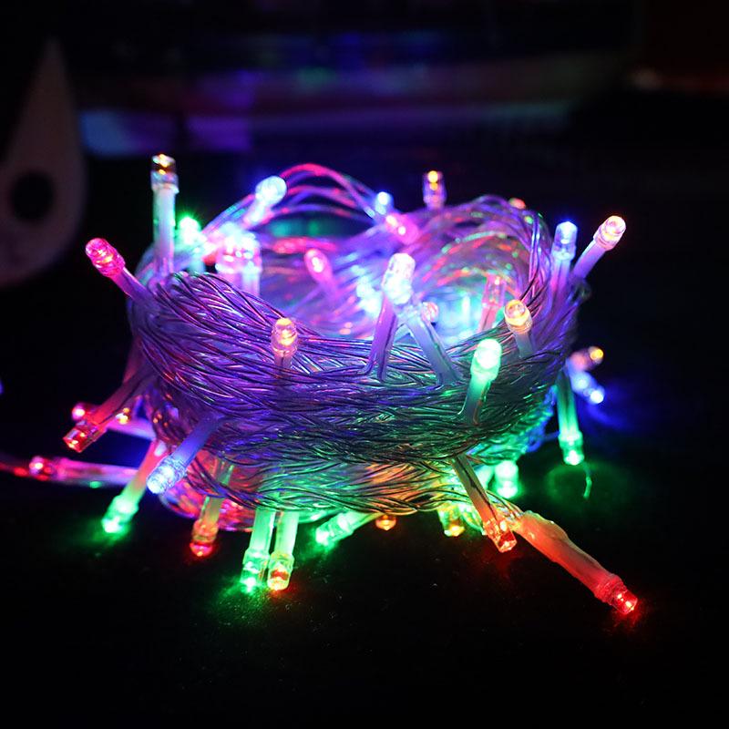 Outdoor LED Starry String Lights for Wedding, Birthday, and Holiday Decorations - Flashing Colored Atmosphere Lights