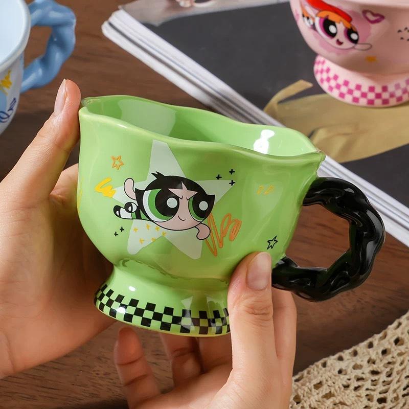 Feitian Little Policewoman Mug New Ceramic High-Value Household Milk Oat Bowl Couple Water Cup Birthday Gift