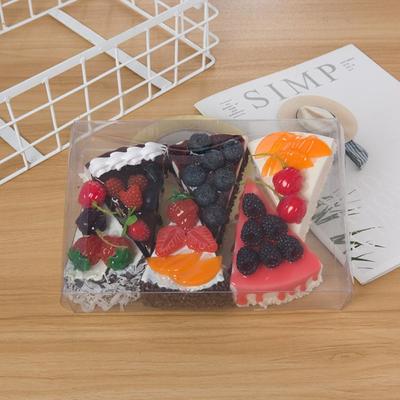 Triangular Cake Simulation Cake Can Be Placed PU Material Cake Model Dual-purpose Fake Refrigerator Sticker Party Decoration