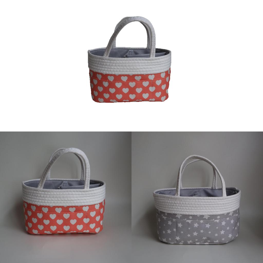 Modern Baby Diaper Basket With Dividers For Toy And Clothing Storage