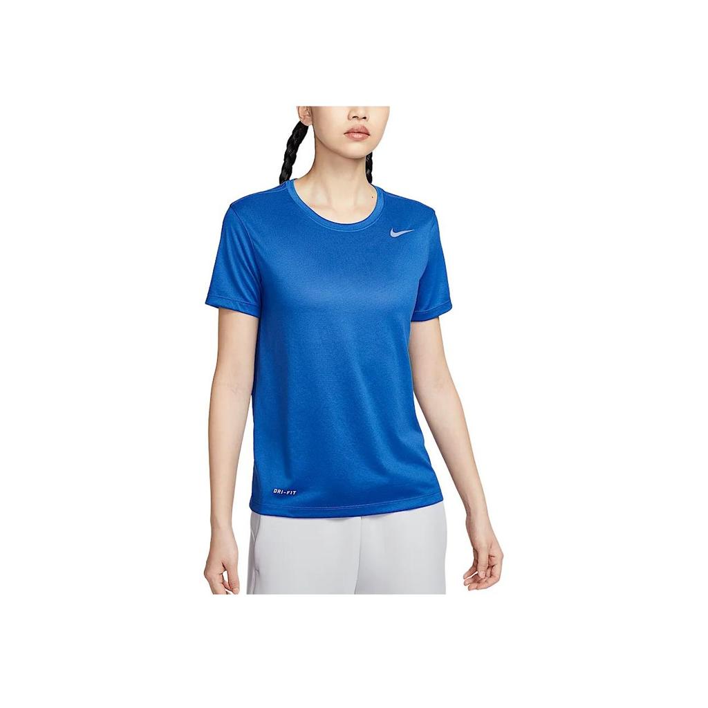 Nike Dri-Fit Team Legend Rýchloschnúce Pohodlné Tričko s Okrúhlym Výstrihom a Krátkym Rukávom Dámske Vrchné Oblečenie Kráľovská Modrá IB8899-450