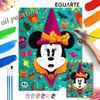 Halloween Minnie Oil Painting Hand Painting Art Kit Coloring Painting Handmade Diy Home Decoration Gift