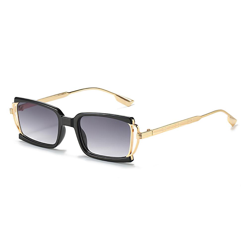 

New In Fashion Sunglasses for Women Box Sunglasses with Small Dots on The Glass Legs and Metal Stripes for Women UV400