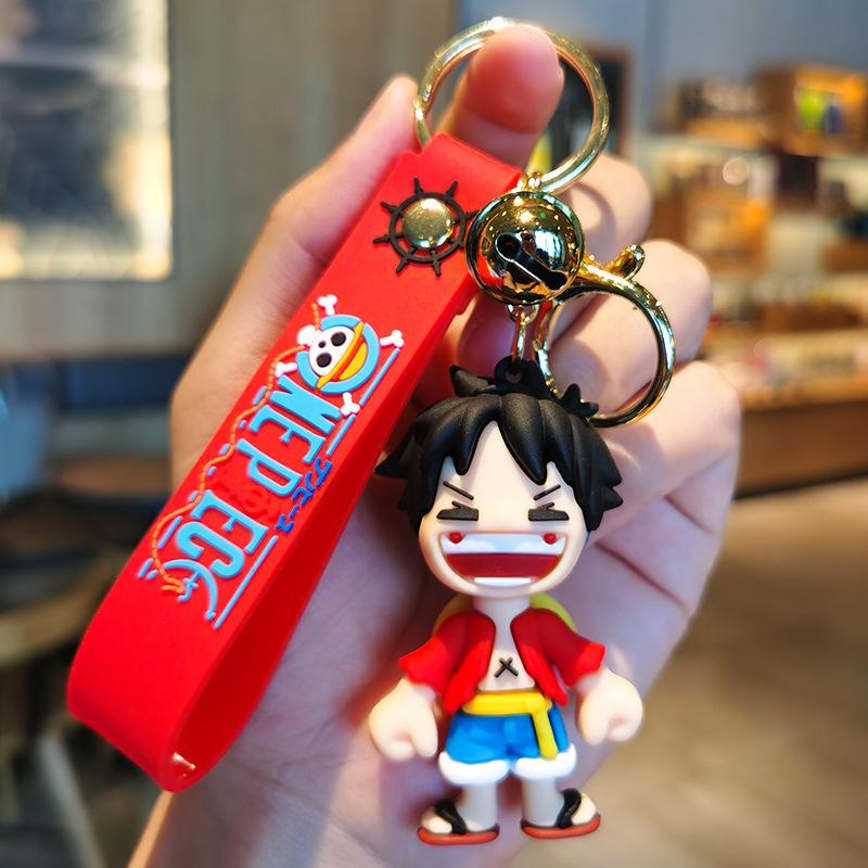 

Japanese Anime ONE PIECE Keychain Cartoon Monkey D. Luffy Keychain Doll Pendant Car Key Ring Ornaments Jewelry Gifts