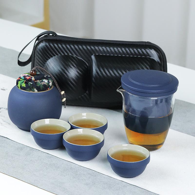 Travel tea set Outdoor tea cup Kuaike cup Portable car Kung Fu tea set Tea separation Mid-Autumn Festival gifts