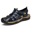 New Summer Men's Sandals Soft Leather Roman Outdoor Men Sandals Fashion Outdoor Beach Sneakers Slippers Men's Wading Sandals