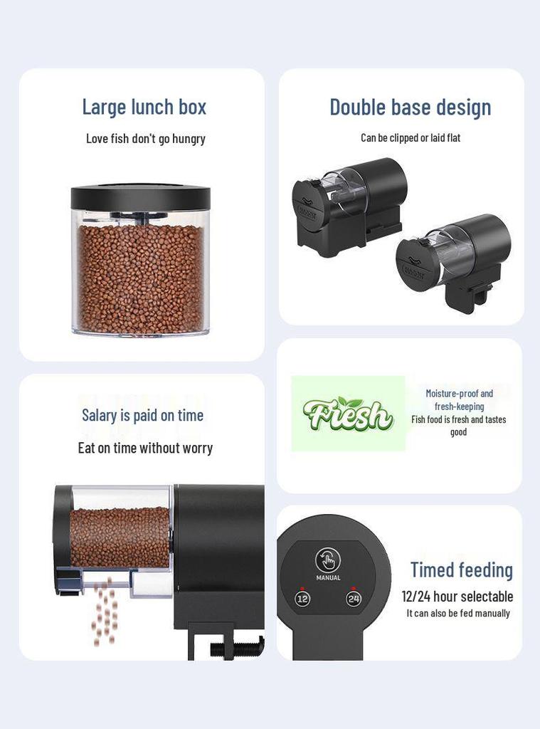 Smart Automatic Fish and Turtle Food Timer Dispenser for Aquariums