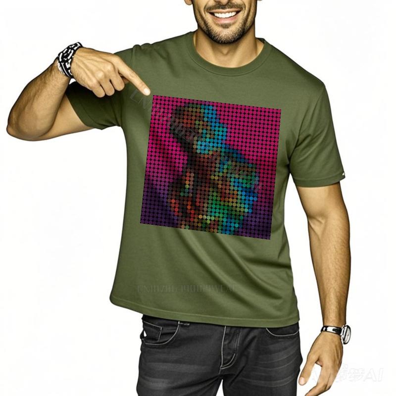 Unisexs T Shirt Short Sleeve Everyday Tees Colorful Abstract Pixel Artwork Daily Wear Essential Teeshirts Minimalist Adult Esse