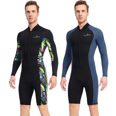 Herren 1,5 mm einteiliger Langarm-Neoprenanzug zum Tauchen, Schnorcheln und Surfen - Lycra Sonnenschutz.