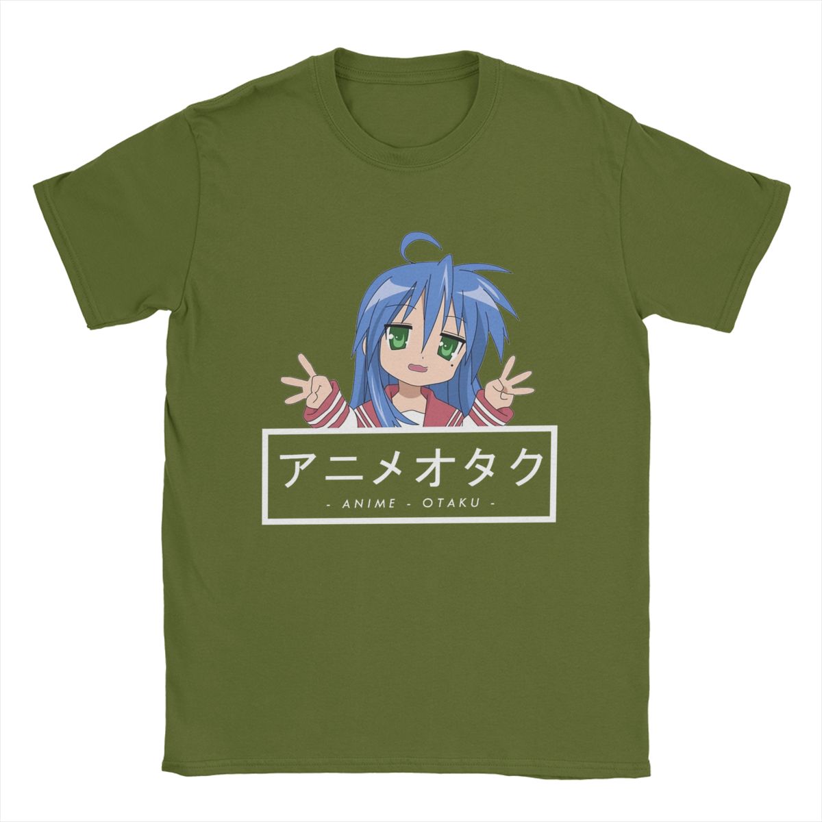 

Мужские футболки Otaku Konata Izumi Lucky Star Юмористические хлопковые футболки с коротким рукавом Футболки с аниме-футболками с круглым вырезом с принтом 4XL