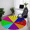 1pc Color Wheel Chair Carpet for Office - Durable, Ideal for Chair Mats, Stylish & Functional Decorative Rug Yy260130052