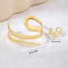 2Pcs/Set Elegant Hollow Snake Armlet Minimalist Geometric Ring Multi-layer Jewelry Set  Parties
