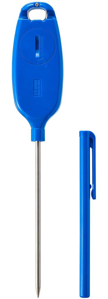 Tanita IPX7 Remembers Measured Stick Thermometer Thermometer, Cooking, Waterproof, -50~250°C, Blue, TT-508N BL, Temperature,