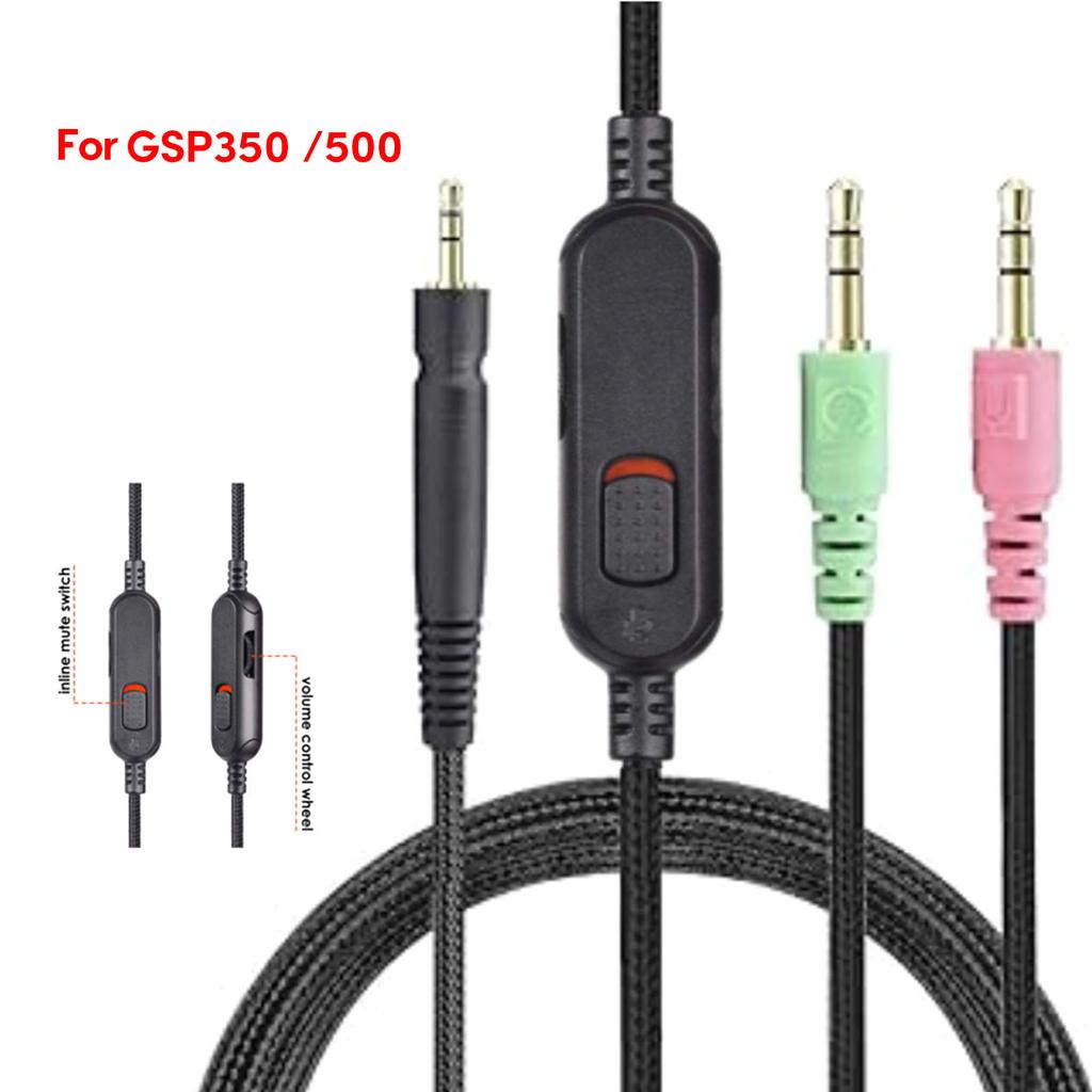 Nylon Braided UNP PC Cable for Sennheiser GSP350/500/600/670G4MEONE Headphones Cord Better Sound Ranges User Friendly
