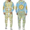 Trening pentru bărbați cu imprimeu 3D Phnom Penh auriu, stil hip hop, hanorac cu mânecă lungă, pantaloni, costum de primăvară toamnă, set de îmbrăcăminte sport pentru jogging pentru bărbați