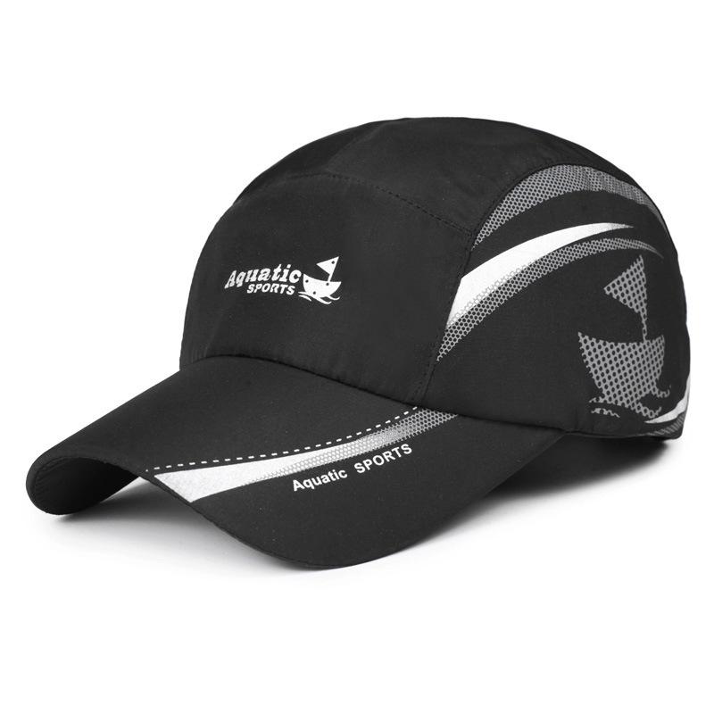 Waterdichte Sneldrogende Heren Baseballpet Outdoor Klimmen Vissen Zon Hoed Zomer Verstelbare Dames Outdoor Sport Hardlopen Vizier Petten black