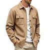 Men S Long Sleeve Knit Button Pocket Casual Jacket